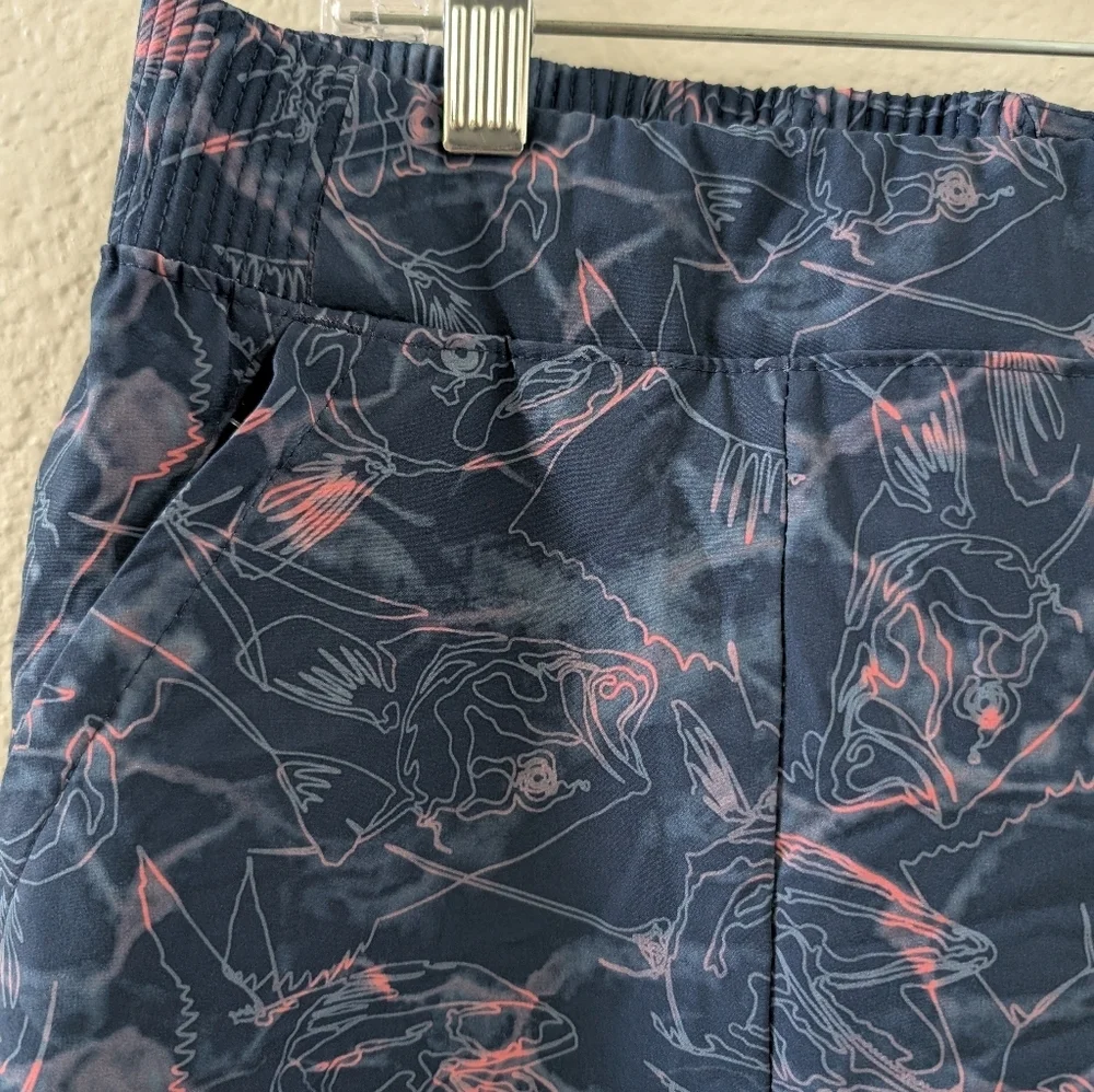 Columbia PFG Back cast XL Shorts Blue Pink Fishing - Picture 5 of 7